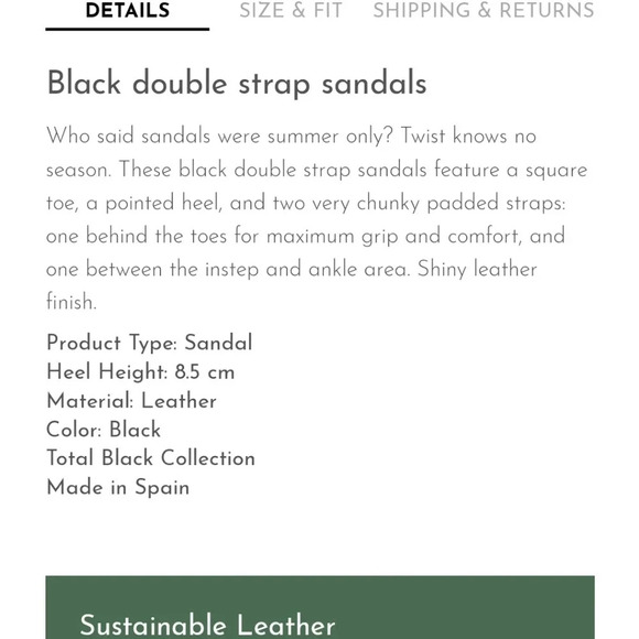 Alohas Black Double Strap Sandals - Picture 12 of 13